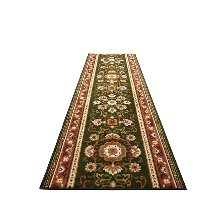 抗菌・防臭加工アラベスク柄廊下敷 【グリーン】【65×440cm】 【送料込み】 #4560322421601 flife