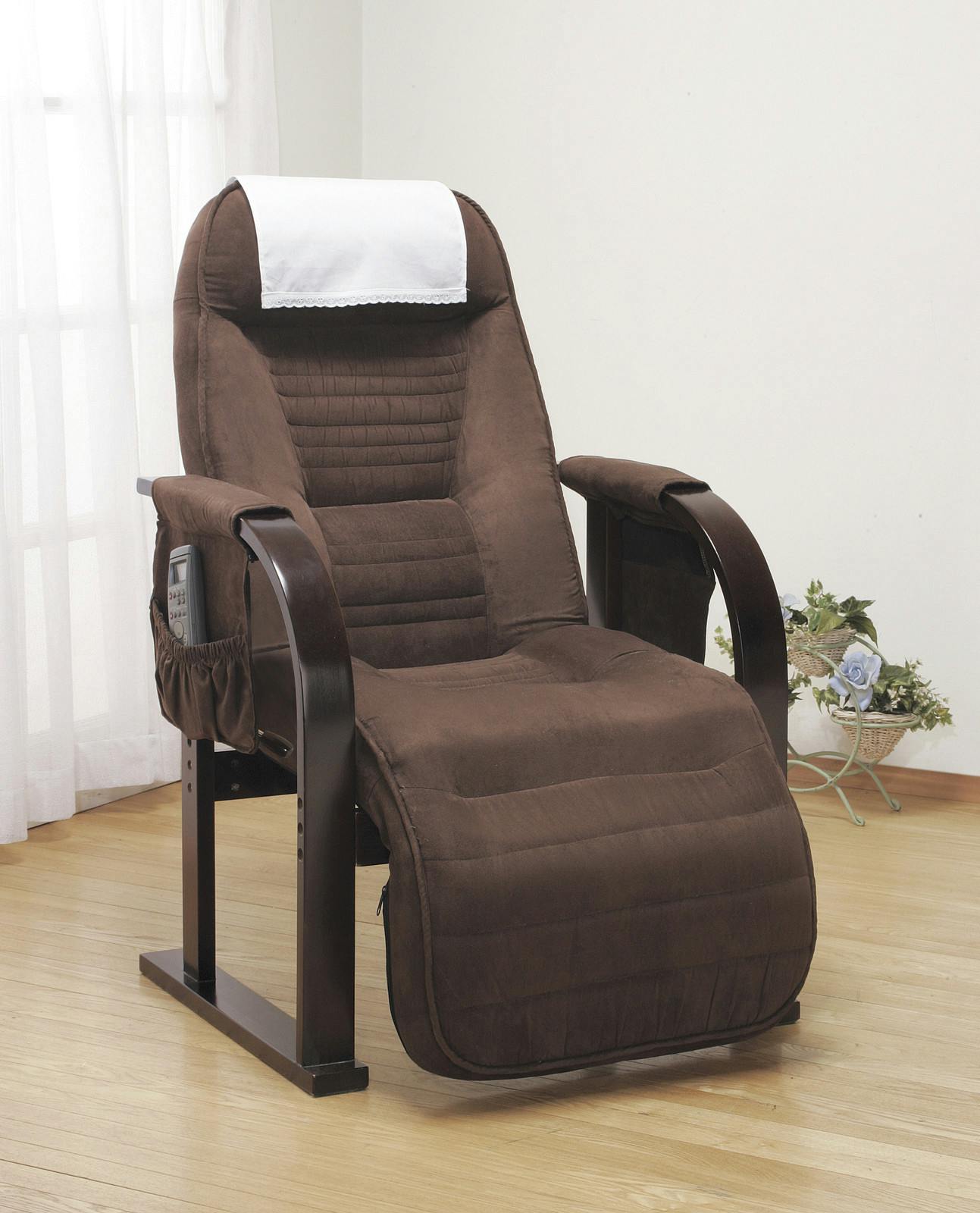 天然木低反発高座椅子 座ったままリクライニング   【送料込み】 ＃4589970891109 flife