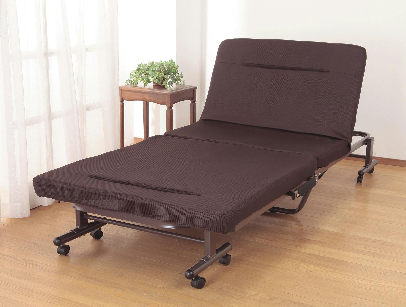 折りたたみソファベッド　ブラウン（組立不要）    【送料込み】 ＃4589970893417 flife