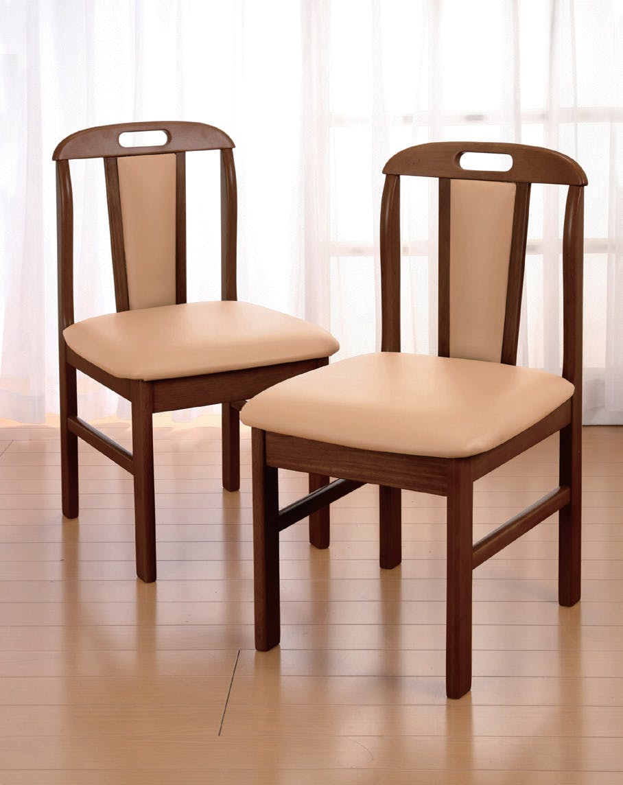 天然木ダイニングチェア  【2脚組】  【送料込み】 ＃4589978084268 flife