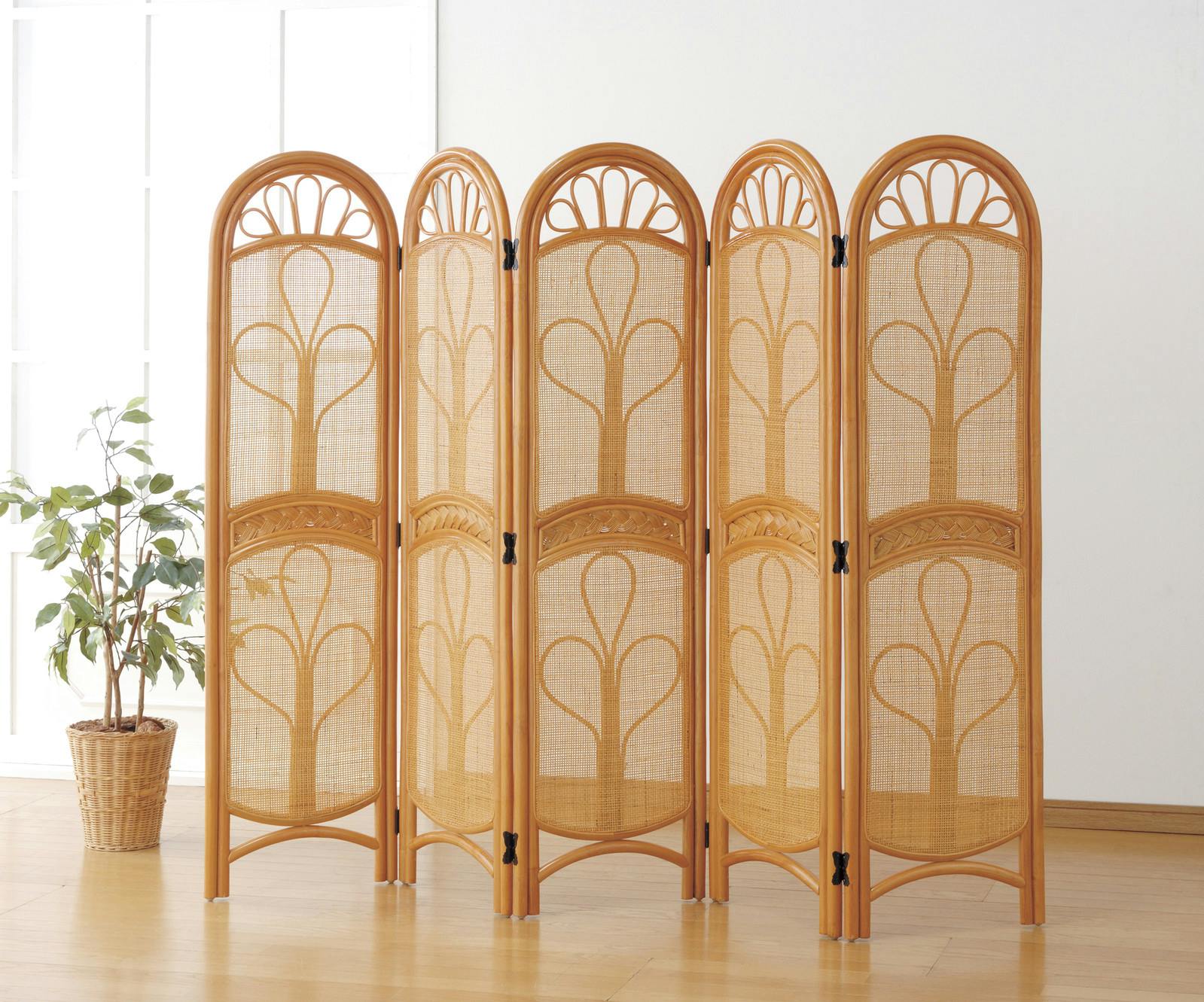 天然籐スクリーン  【5連】  【送料込み】 ＃4589978090481 flife