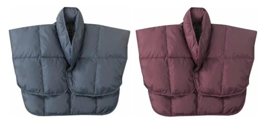 あったか羽毛肩当て2枚組  【ネイビー＋エンジ】  【送料込み】 ＃4589978096032 flife