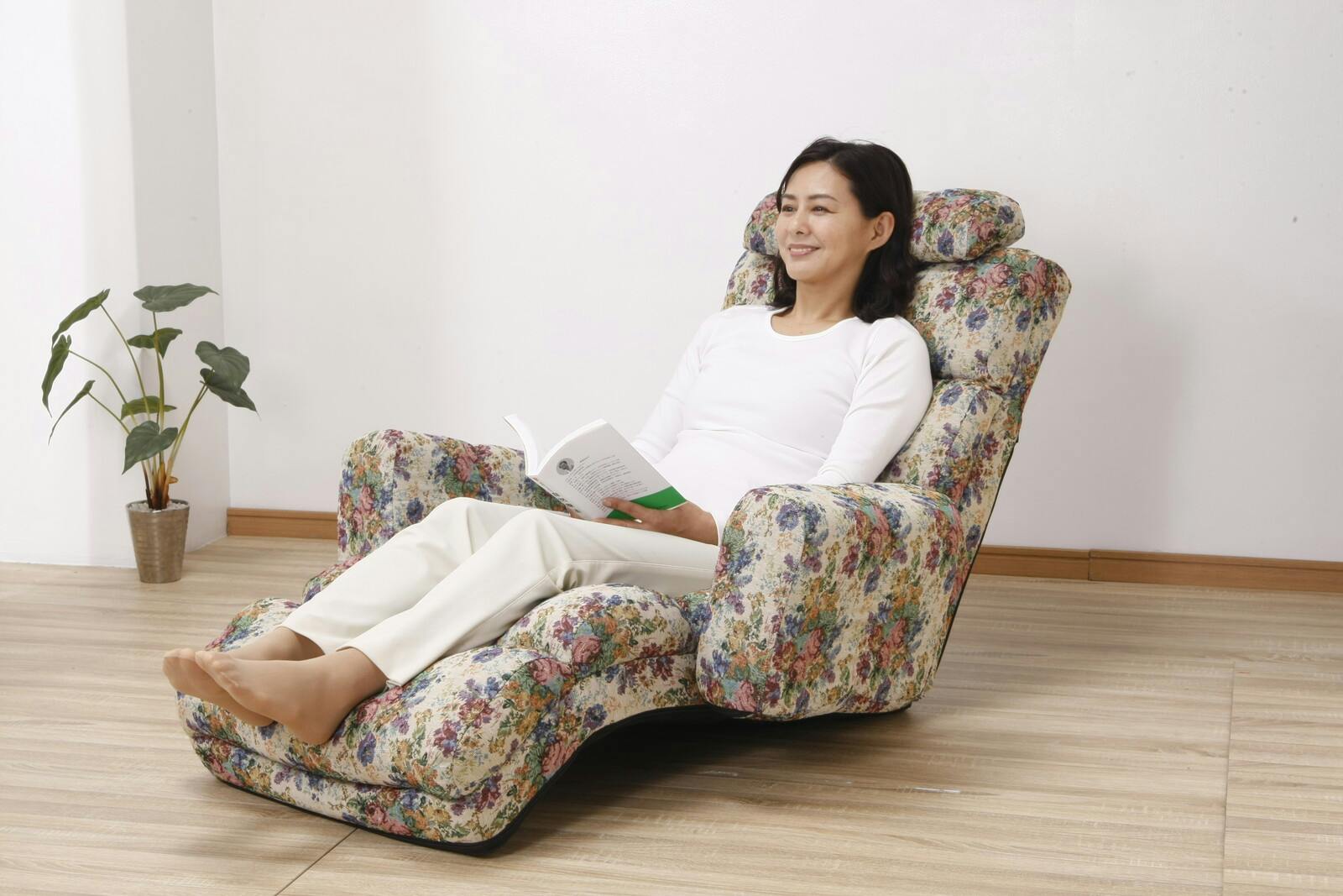 ふかふかリラックスチェアDX 【肘なし】【ゴブラン】 【送料込み