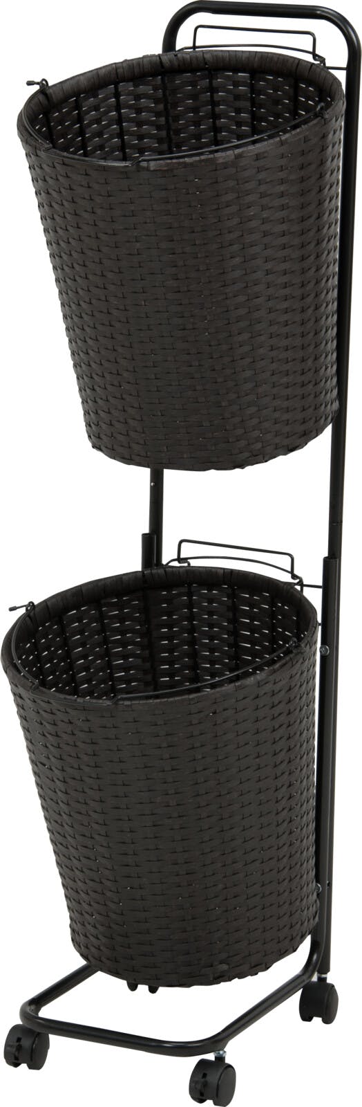 スチールフレームランドリーラック  【2段】【ダークブラウン】 【送料込み】 ＃4934257278553 flife