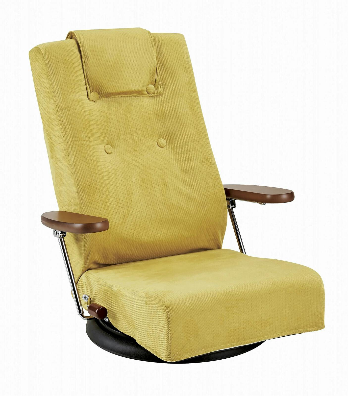 日本製 腰をいたわる座椅子 【イエロー】  【送料込み】 ＃4937047707646 flife