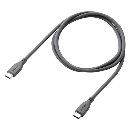 USB2.0ケーブル USB Type-C TM - USB Type-C/240W/なめらか 1m グレー