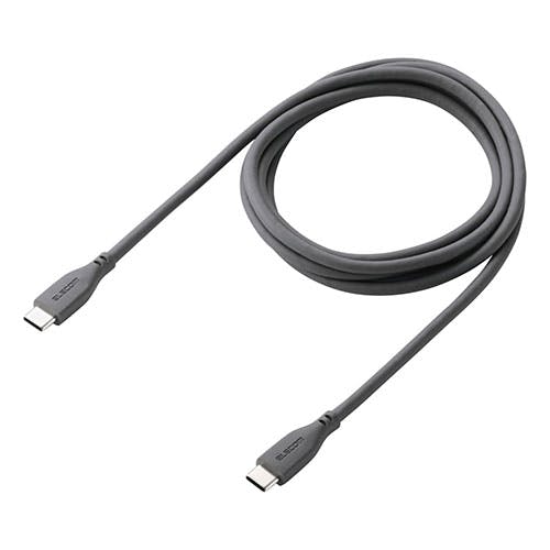 USBケーブル グレー 約1.5m USB2.0ケーブル USB Type-C TM - USB Type-C/240W/なめらか 1.5m