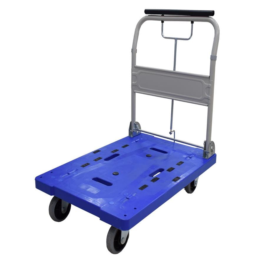 ブレーキ付 静音 プラスチック台車 150kg 静音ブレーキ付き台車 【送料