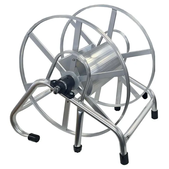 アルミ製ホース巻取器 動力噴霧器用ホース巻き取り器 ラック式 ホースリール 【送料無料】