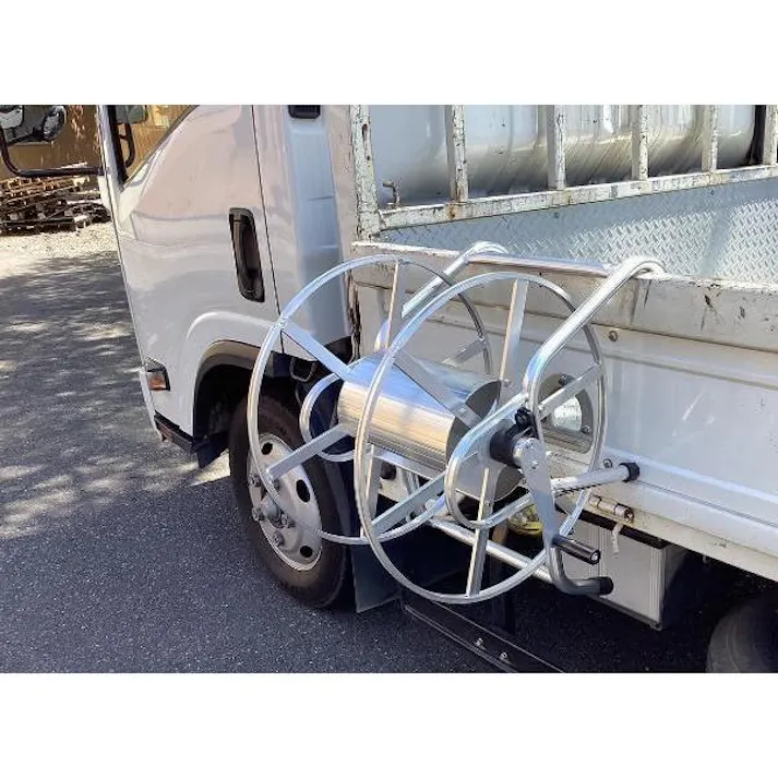 アルミ製ホース巻取器 動力噴霧器用ホース巻き取り器 ラック式 ホースリール 【送料無料】