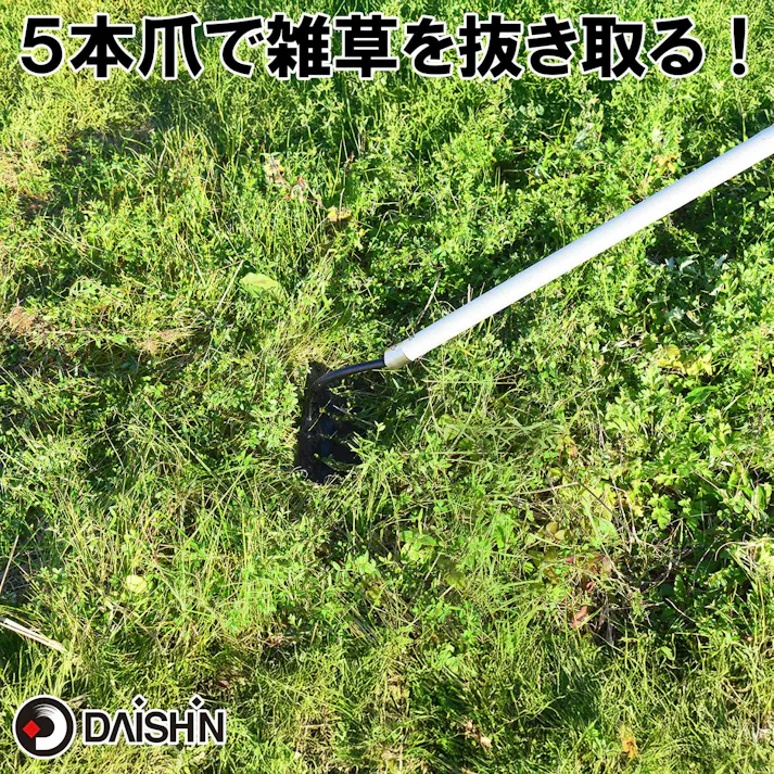 大進 草取りレーキ 龍の爪 長柄 根こそぎ 雑草取り 草刈り 道具 種類 立ったまま 草取り器 立っ た まま 4939736703373