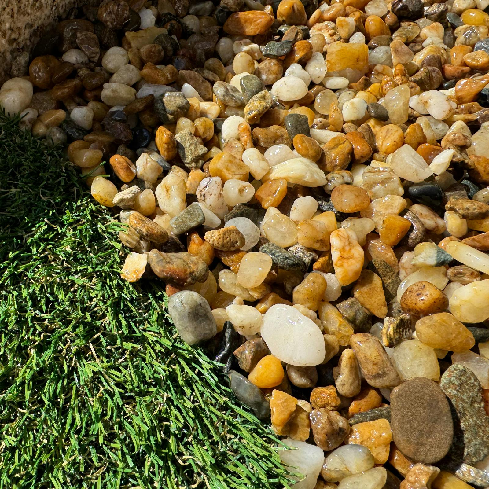 TAIKOH 越南部砂利 5分 10-15mm 10kg 化粧砂利 オレンジ イエロー ミックス 小