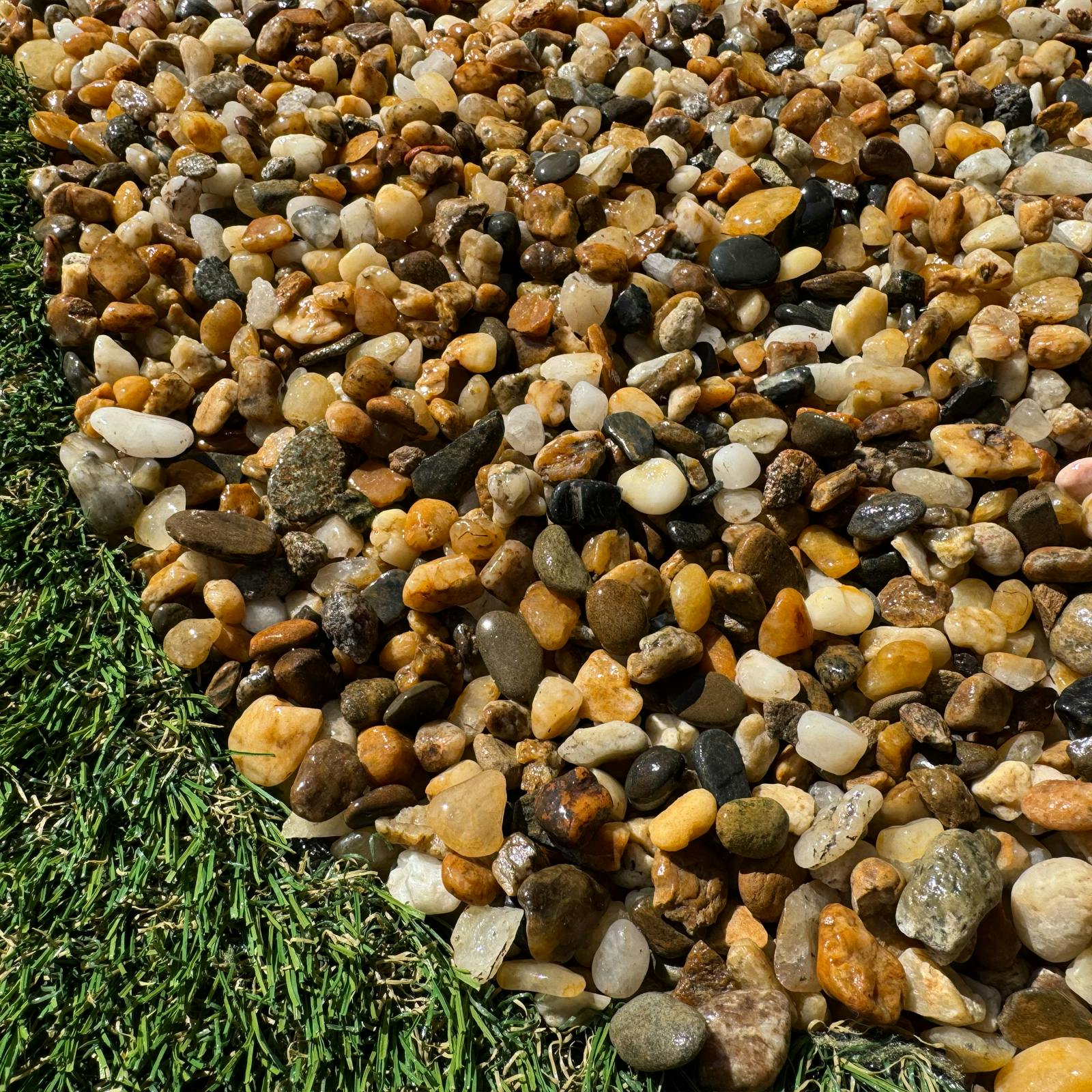 TAIKOH 越南部砂利 5分 10-15mm 10kg 化粧砂利 オレンジ イエロー