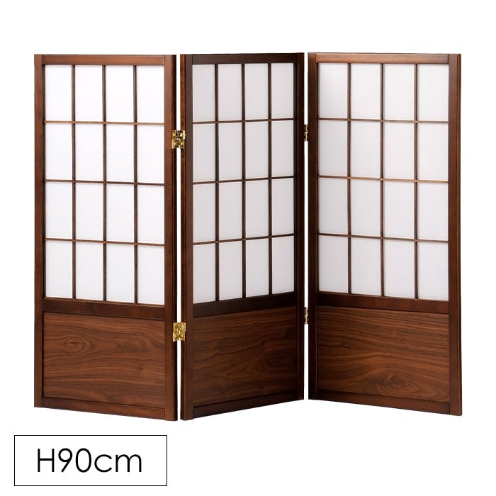 ついたて 間仕切り パーテーション 3連 和風 衝立 障子 おしゃれ 高さ90cm 完成品 低め パーティション スクリーン 屏風 目隠し