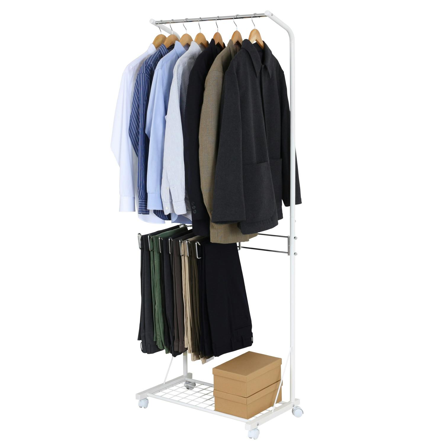 21140【SBH-140】スリム ハンガーラック スラックスハンガー 7本 付き