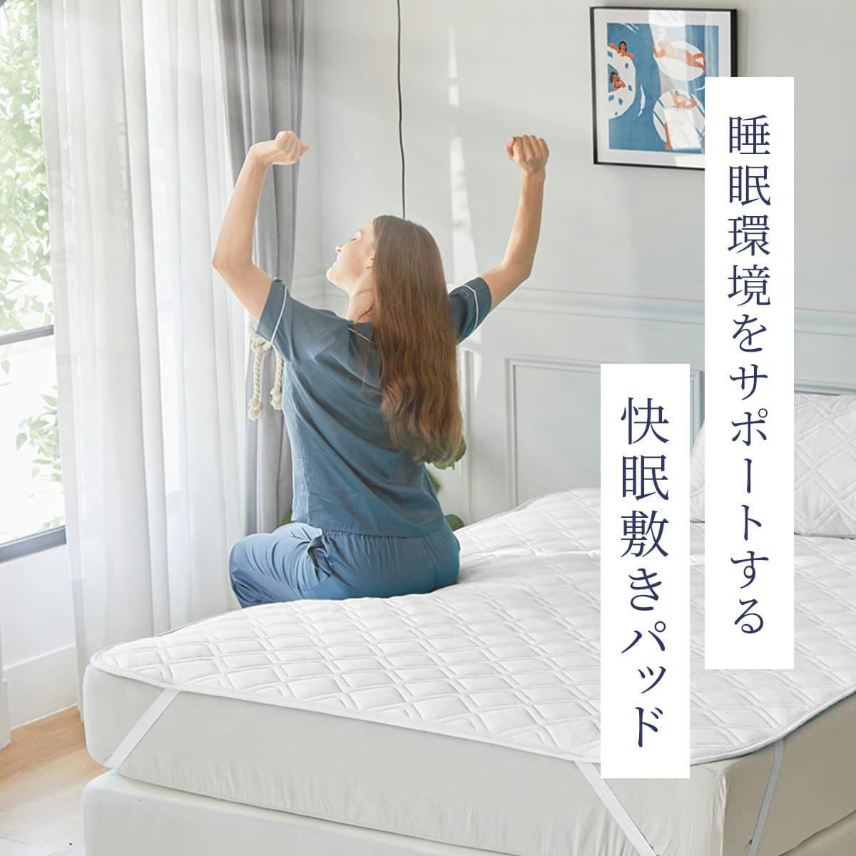 篠原化学 除湿消臭 敷きパッド ダブル 140×205cm 綿100% 吸湿