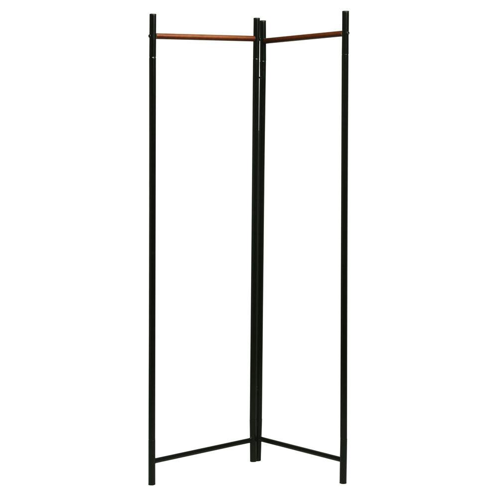 フレームハンガーラック（折り畳み） 【色／ブラック（BK）】 フレームハンガーラック(折り畳み) ナチュラル 北欧風 モダン 収納 木製 スリム 軽量 ひとり暮らし 【送料込み】 ＃4532947531027 nagai