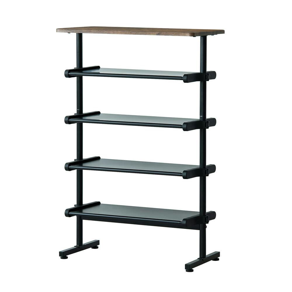 ワンタッチ式可動棚ラック フィット　【色／ウッド（WD）】 ワンタッチ式可動棚ラック フィット 大理石 木目 収納 韓国インテリア シェルフ スリム キッチンラック 【送料込み】 ＃4532947751227 nagai