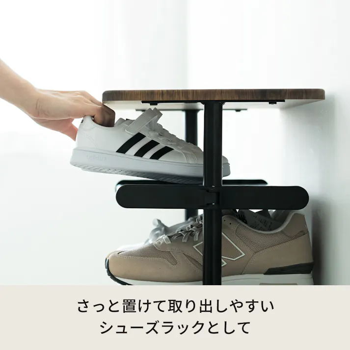 ワンタッチ式可動棚ラック フィット 【色/ウッド(WD)】 ワンタッチ式可動棚ラック フィット 大理石 木目 収納 韓国インテリア シェルフ スリム キッチンラック 【送料込み】 #4532947751227 nagai