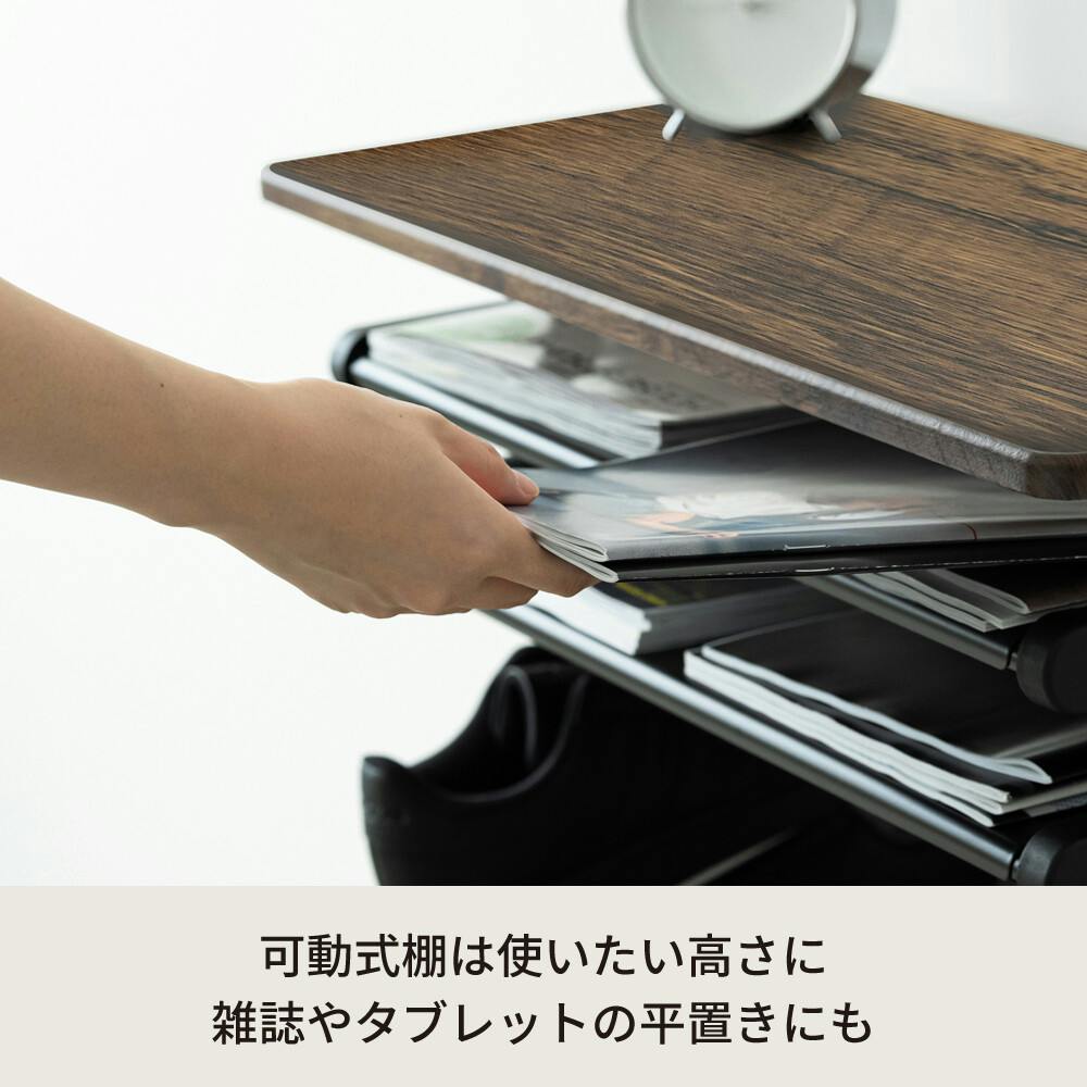 ワンタッチ式可動棚ラック フィット 【色／ウッド（WD）】 ワンタッチ