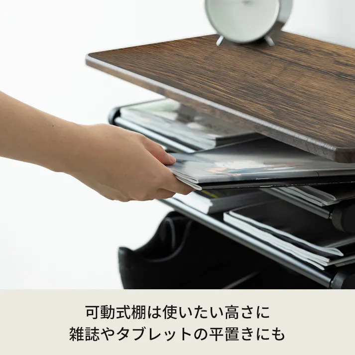 ワンタッチ式可動棚ラック フィット 【色/ウッド(WD)】 ワンタッチ式可動棚ラック フィット 大理石 木目 収納 韓国インテリア シェルフ スリム キッチンラック 【送料込み】 #4532947751227 nagai