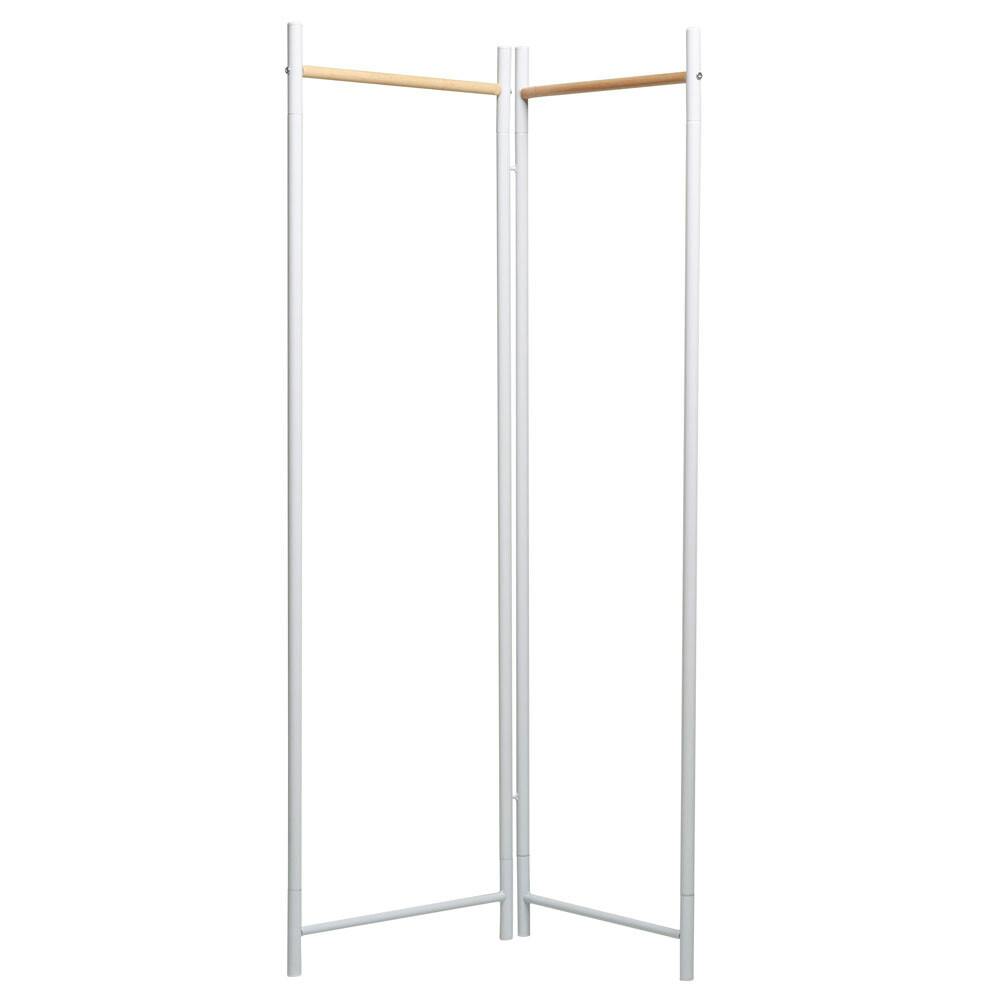 フレームハンガーラック（折り畳み） 【色／ホワイト（WH）】 フレームハンガーラック(折り畳み) ナチュラル 北欧風 モダン 収納 木製 スリム 軽量 ひとり暮らし 【送料込み】 ＃4532947531010 nagai
