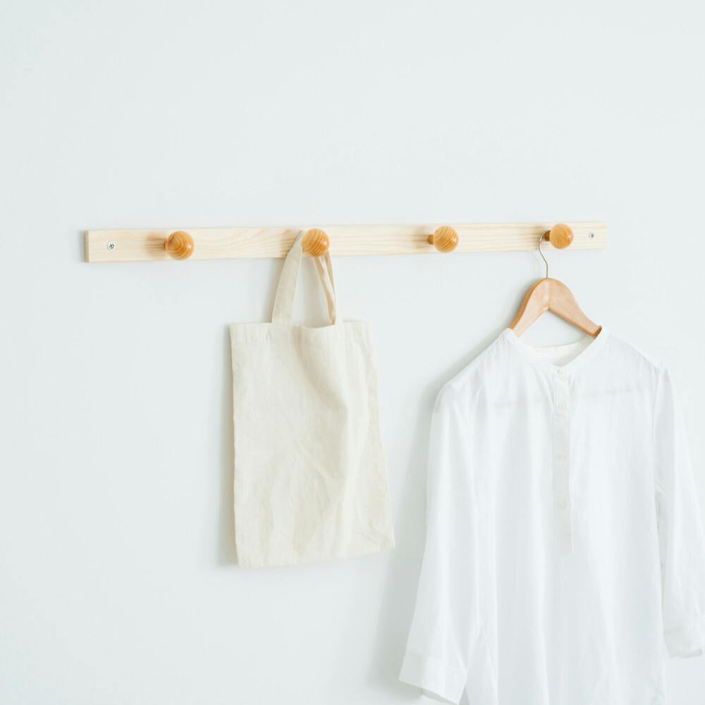 コートハンガー4ッ玉 【色／ナチュラル（NA）】 コートハンガー (4玉