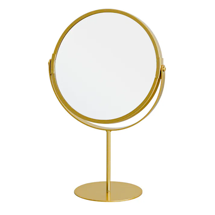 3倍鏡付卓上ミラーH LINO(リノ)【色/ゴールド(GD)】 3倍鏡付卓上ミラー(ハイタイプ) メイク ヴィンテージ 置き型 ゴールド 真鍮風 ひとり暮らし 【送料込み】 #4532947287108 nagai