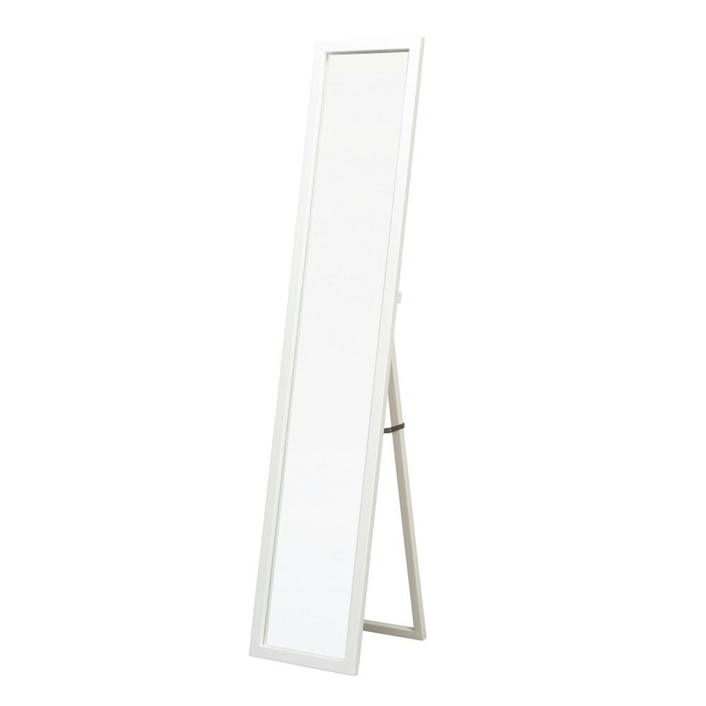 ルックスタンドミラー 【色／ホワイト（WH）】 ルックスタンドミラー【幅30cm】 鏡 カガミ 全身 姿見 北欧風 シンプル 折りたたみ ひとり暮らし 【送料込み】 ＃4532947208011 nagai