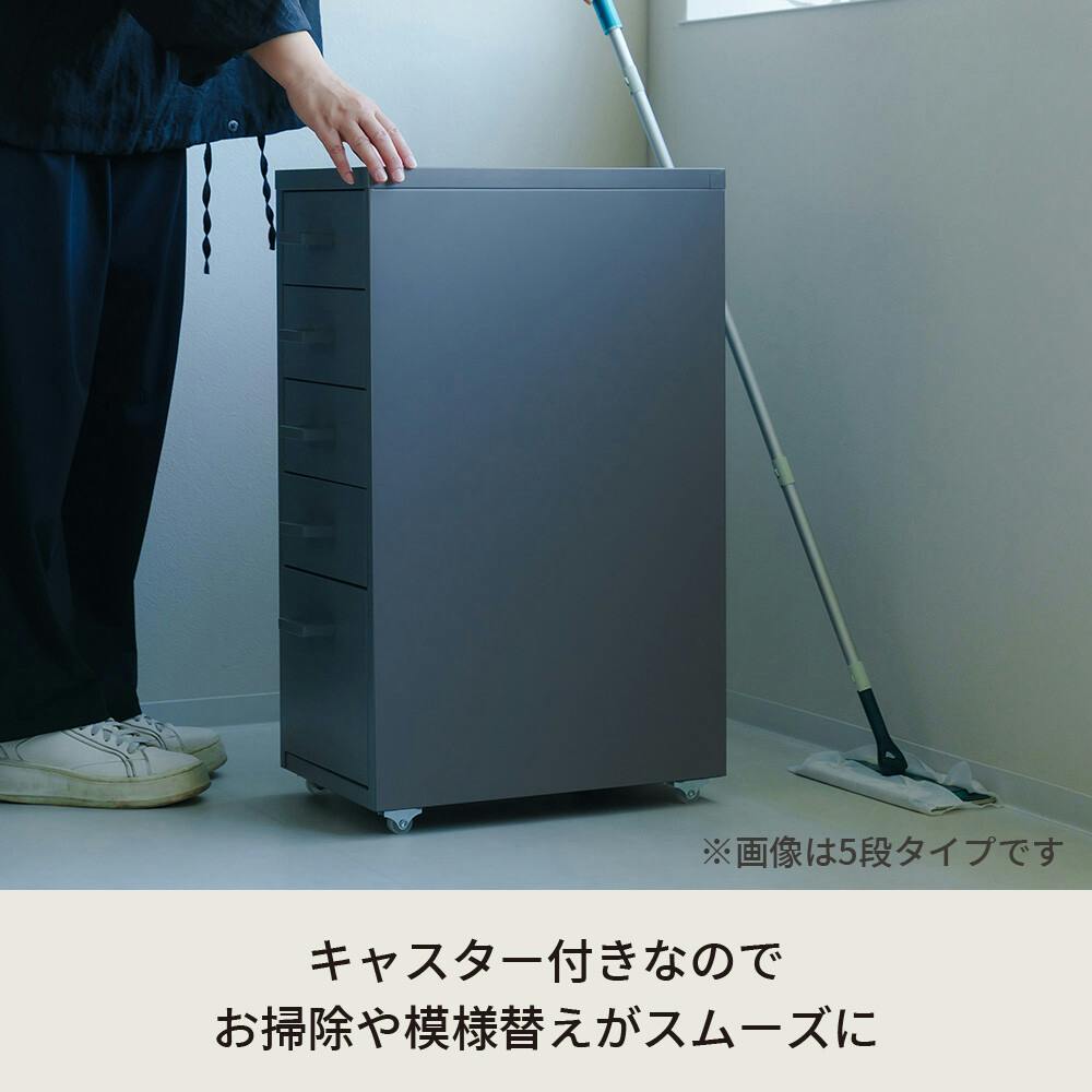 くらしのストレージワゴン3段 【色／グレー（GY）】 くらしの