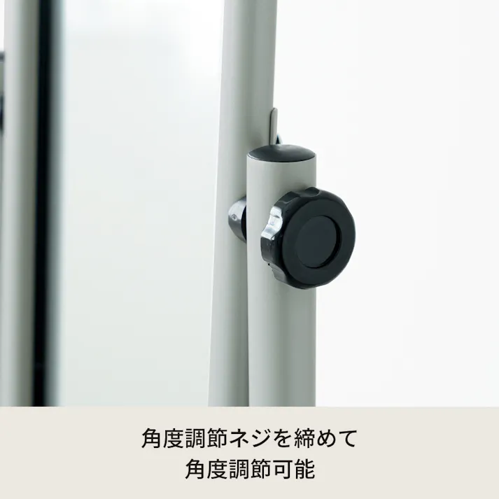 パイプスタンドミラー(キャスター付) 【色/グレー(GY)】 キャスター付パイプスタンドミラー 姿見 鏡 スリム 角度調整 ミラー 全身 ひとり暮らし 【送料込み】 #4532947010829 nagai