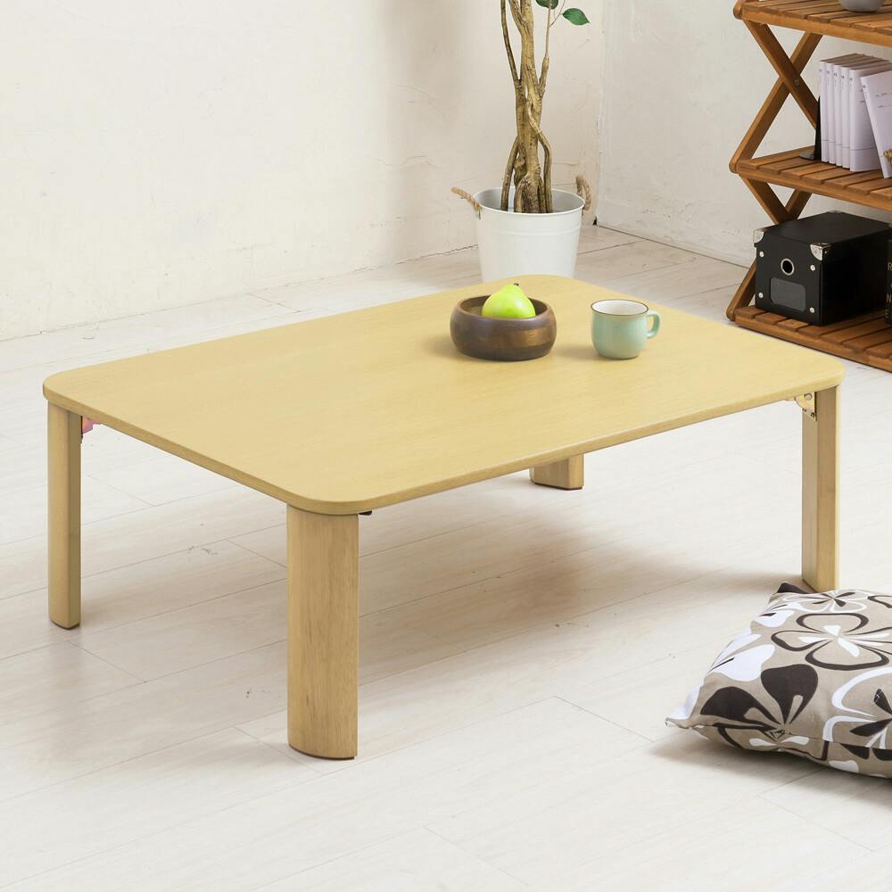 折りたたみテーブル（90×60cm） 【色／ナチュラル（NA）】 折りたたみ