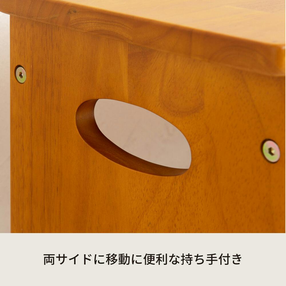 天然木玄関ベンチ60 【色／ブラウン（BR）】 【幅60cm】天然木玄関