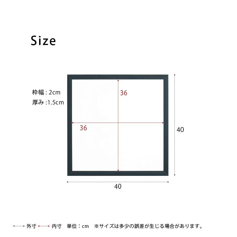 ONE ミラースクエア40 【色／ブラック（BK）】 ONE ミラースクエア40