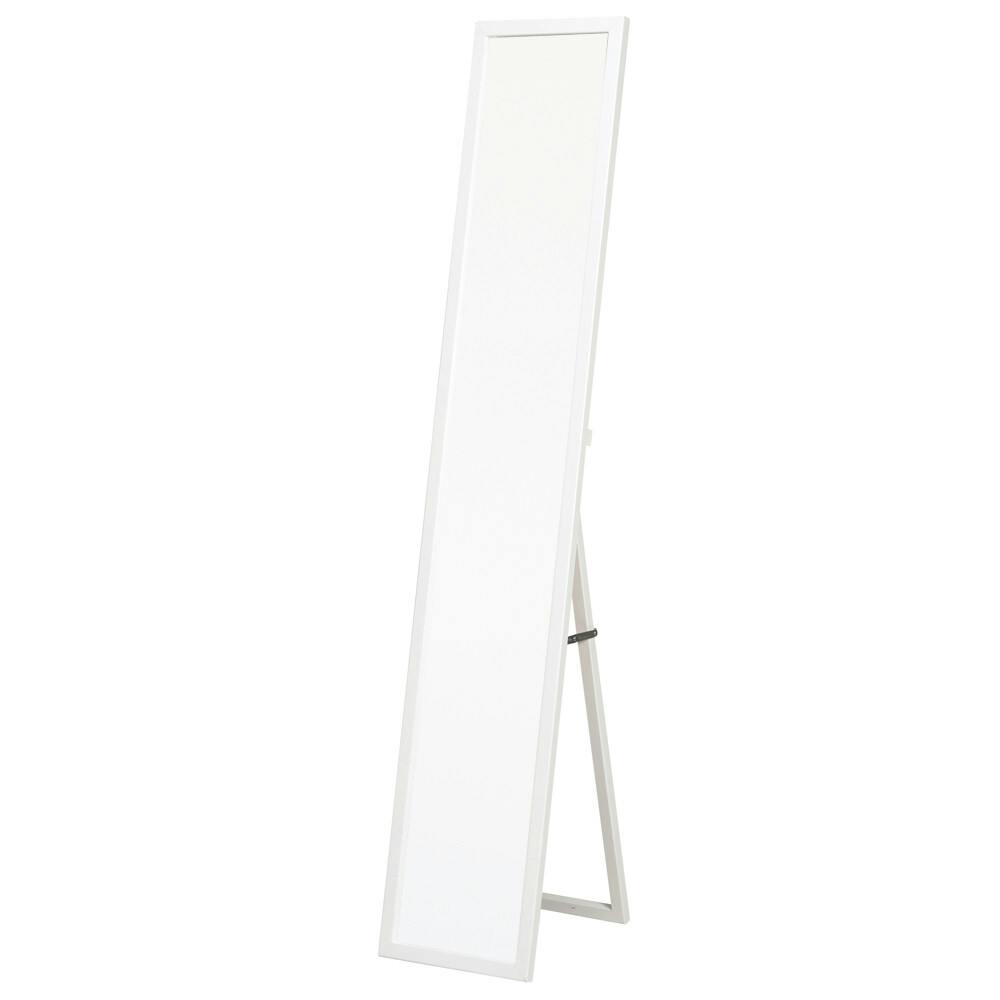 クールスタンドミラー 【色／ホワイト（WH）】 クールスタンドミラー【幅27cm】 鏡 姿見 全身 カガミ モダン スリム マット 北欧風 完成品 ひとり暮らし 【送料込み】 ＃4532947277017 nagai