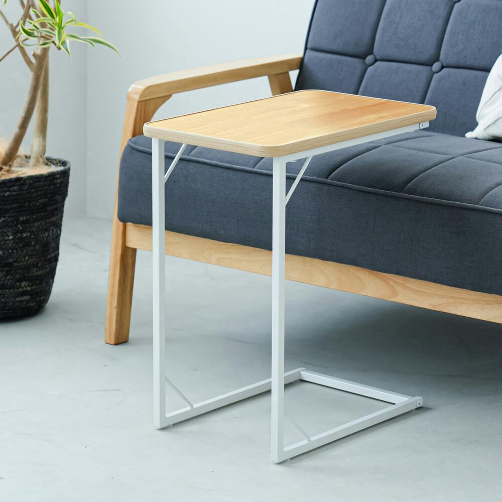スクエアサイドテーブル ラテ(ナチュラル)】 ナイトテーブル スリム