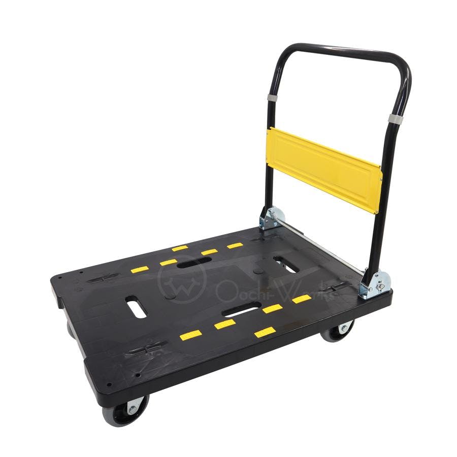 静音プラスチック台車 大 900×600×870ｍｍ 300kg 折りたたみ 台車 運搬車 手押し台車 【送料無料】