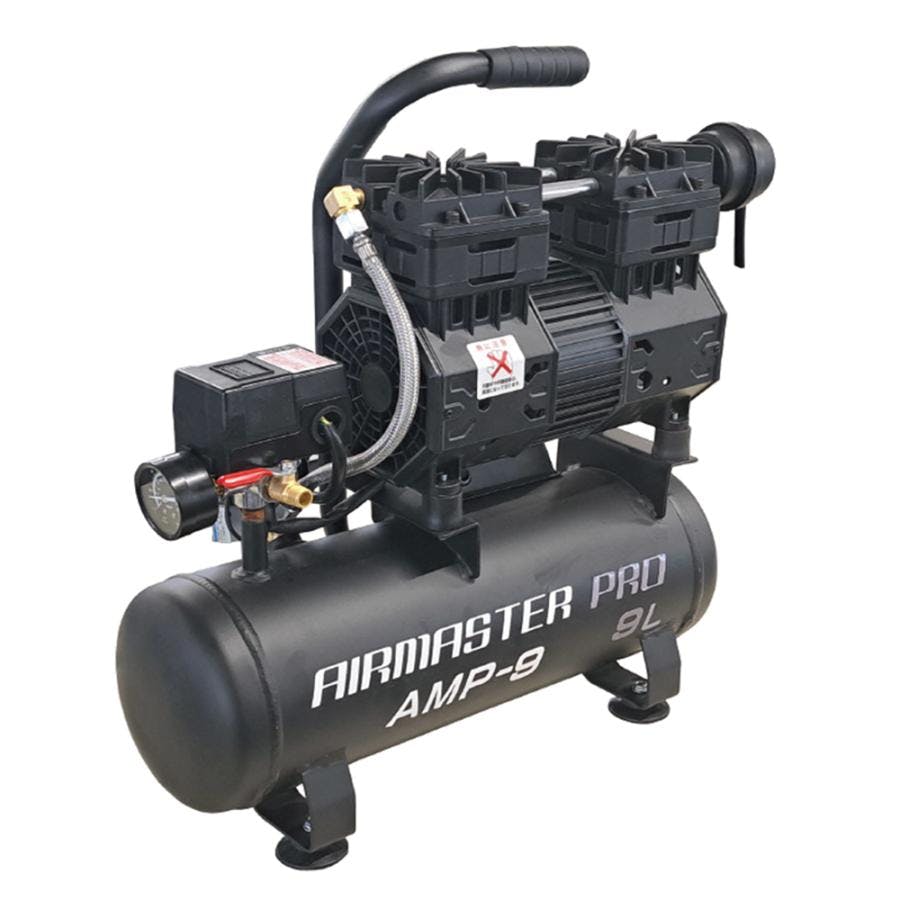 静音オイルレスコンプレッサー 9L AMP-9 【送料無料】