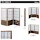 【京瑠璃】シリーズ 幅43.5×奥行2×高さ90cm×3枚 和風衝立 屏風 間仕切り 日よけ 茶色 軽量 ついたて 目隠し 折り畳み すぐ使える 仕切る 視界をさえぎる 古風 座敷 隠す 来客 移動がラク 角度自由 軽い 持ち運び 雰囲気 収納性 サロン