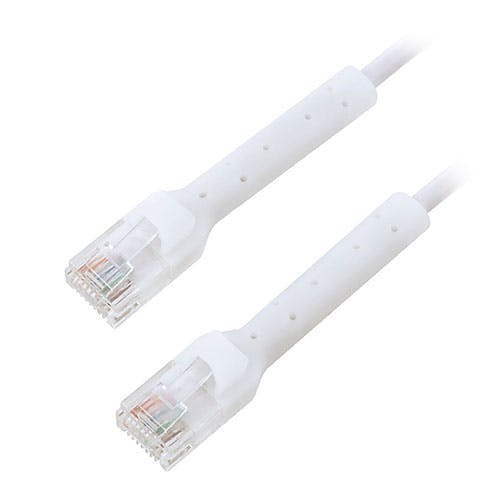 CAT6A 固定できるLANケーブル 10m ホワイト 形状記憶コネクタで固定