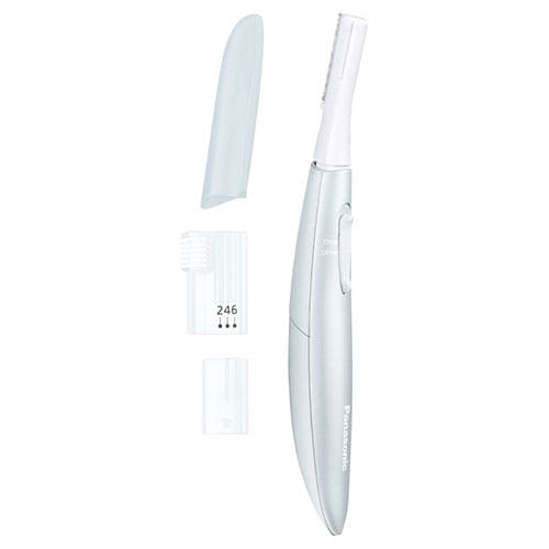 Panasonic フェイスフェリエ ブルー 水なしですっきり剃れる マユのお手入れができる 単4乾電池1本使用