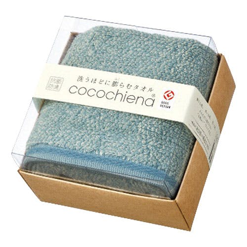 フェイスタオル ブルー 【34×80cmフェイスタオル1枚・綿93%・ポリエステル7%】