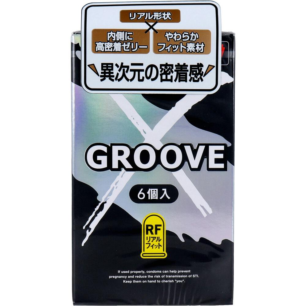 GROOVE X(グルーヴエックス) リアルフィット コンドーム 6個入 ×1点【送料込み】 ＃4547691811912
