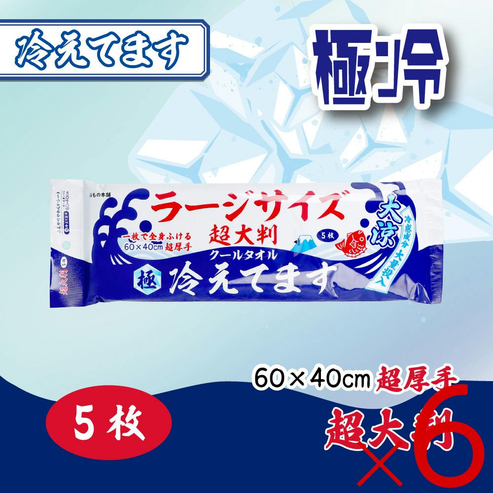 6点まとめ買い】極冷 超大判 クールタオル ラージサイズ冷えてます 60