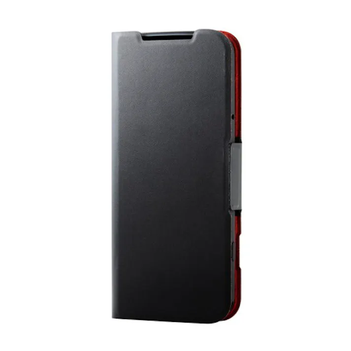 らくらくスマートフォン F-53E ケース レザー 手帳型 超軽量 ブラック