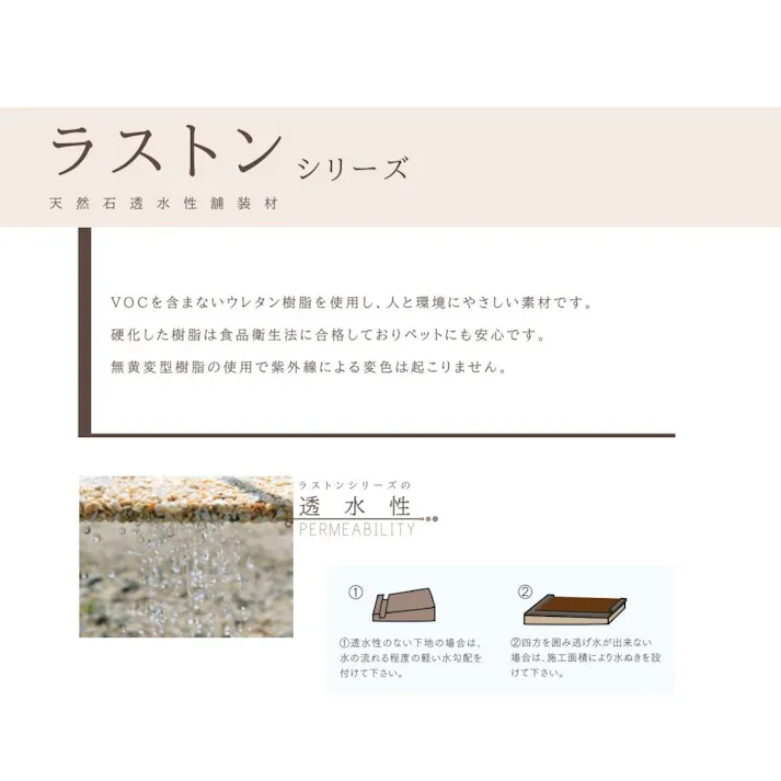 天然石透水性舗装材 ラストンII 2分石セット 土間用 20kg HS703(白) 畑中産業 天然石 舗装材 【送料無料】