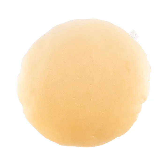 クッション もちもち マシュマロ 気持ちいい 丸型 ラウンドクッション 丸クッション 枕 背あて 直径40cm φ40 イエロー
