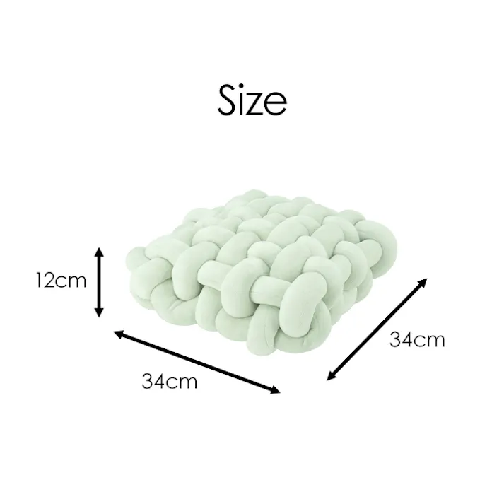 クッション かわいい チャンキー ふわふわ もこもこ スクエアクッション 34×34cm チャンキークッション フロアクッション 背あて 可愛い 編み物