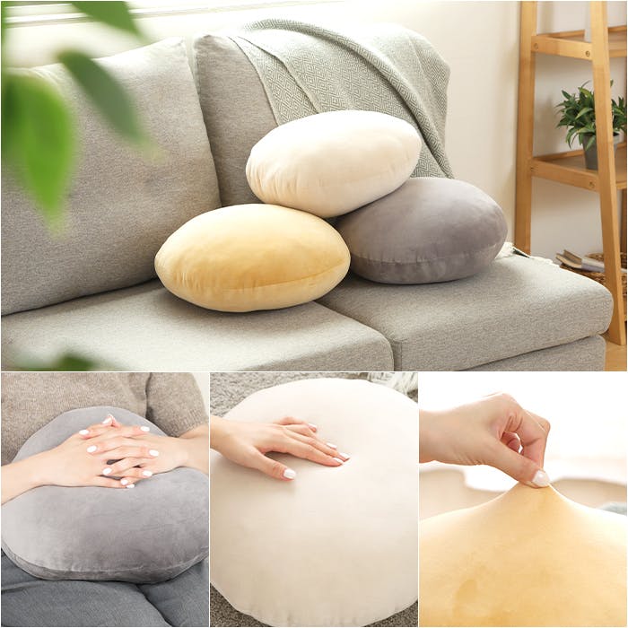 クッション もちもち マシュマロ 気持ちいい 丸型 ラウンドクッション