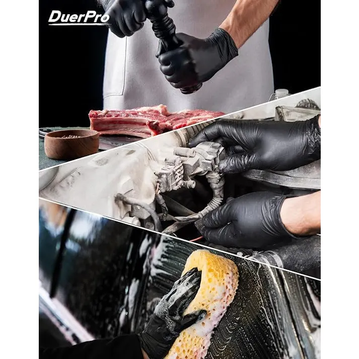 【最短翌日発送!】ニトリル手袋 【食品衛生法適合】 使い捨て手袋 黒 粉なし 100枚 調理 ニトリルグローブ 左右兼用 ゴム手袋 料理 キッチン 掃除 強耐久 強伸縮 耐薬品 スマホ対応 法人歓迎 ブラックL